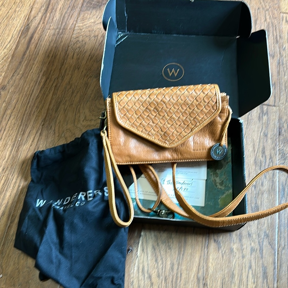 The petite marseille woven crossbody wallet, wristlet